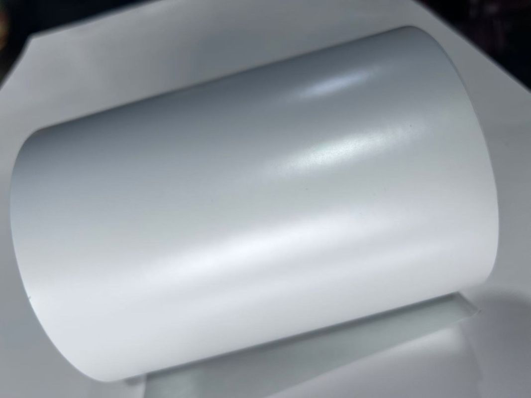 Wholesale Self Adhesive PET Film|Matte White Checkered PET Film with 80g Glassine Liner|selfadhesivefilm.com