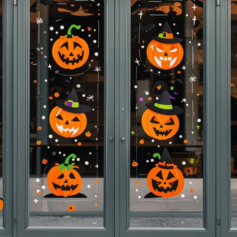 Holiday decal whole saleHalloween Holiday static cling decal